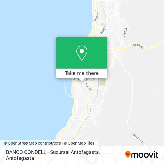 BANCO CONDELL - Sucursal Antofagasta map