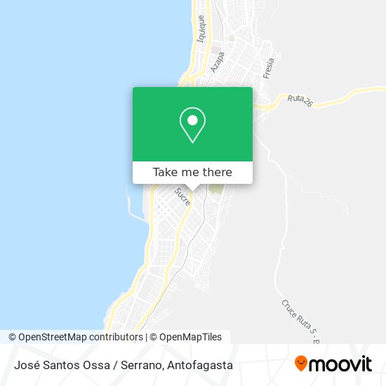 José Santos Ossa / Serrano map