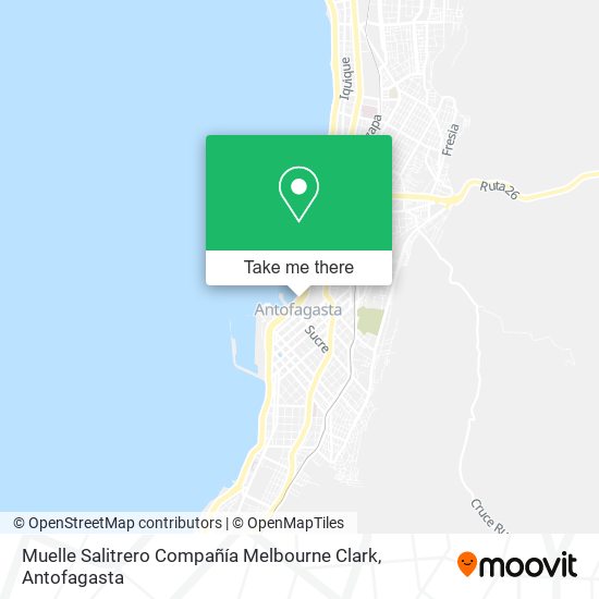 Mapa de Muelle Salitrero Compañía Melbourne Clark