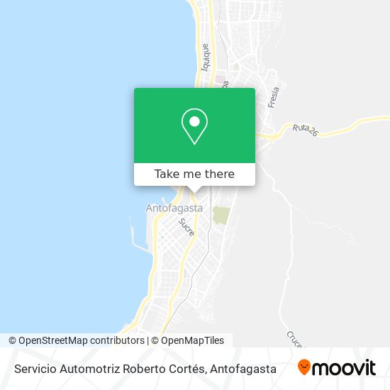 Mapa de Servicio Automotriz Roberto Cortés