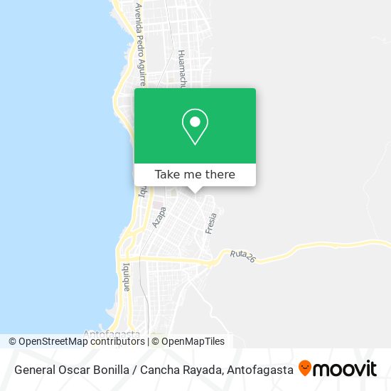 Mapa de General Oscar Bonilla / Cancha Rayada