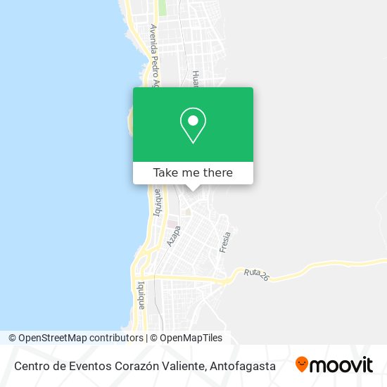 Mapa de Centro de Eventos Corazón Valiente