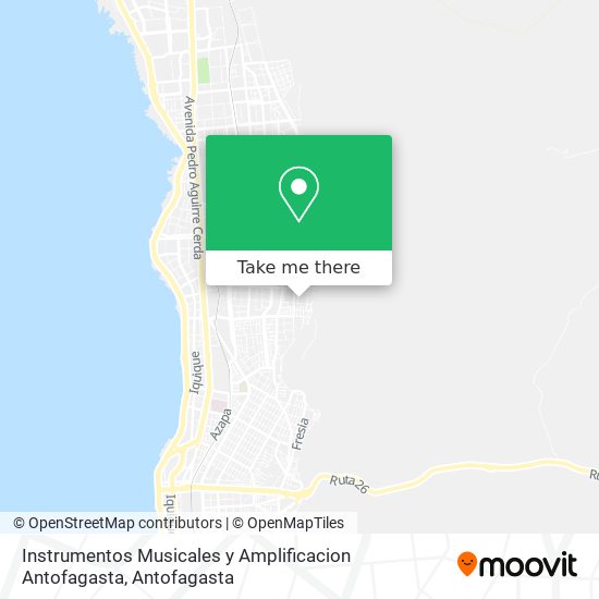 Instrumentos Musicales y Amplificacion Antofagasta map