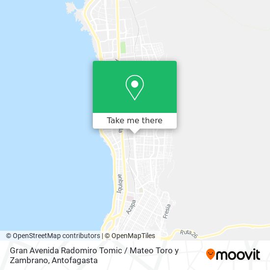 Gran Avenida Radomiro Tomic / Mateo Toro y Zambrano map