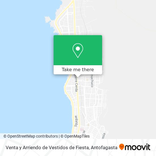 Mapa de Venta y Arriendo de Vestidos de Fiesta
