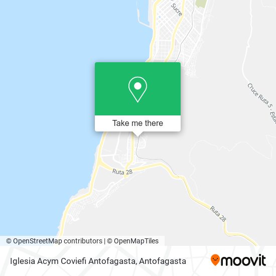 Iglesia Acym Coviefi Antofagasta map