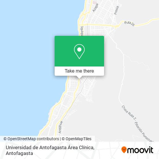 Universidad de Antofagasta Área Clínica map