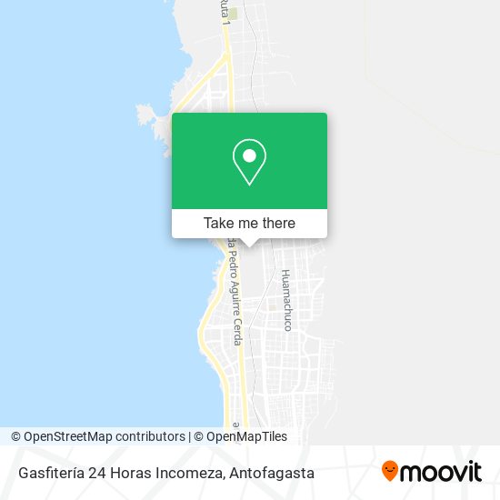 Mapa de Gasfitería 24 Horas Incomeza