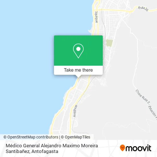 Médico General Alejandro Maximo Moreira Santibañez map