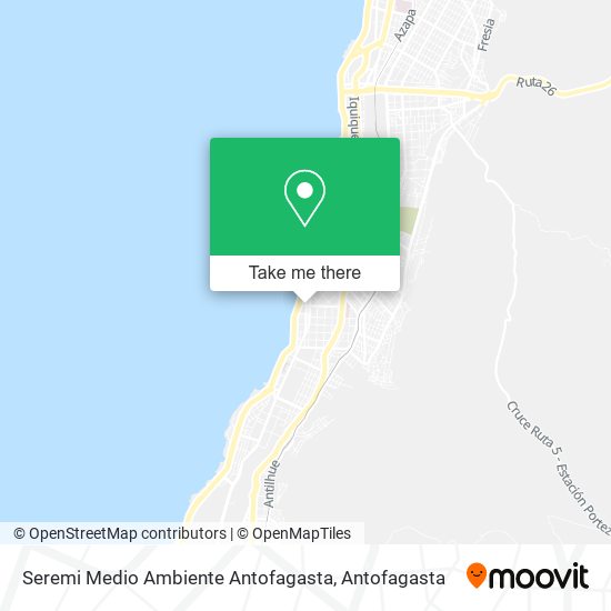 Seremi Medio Ambiente Antofagasta map