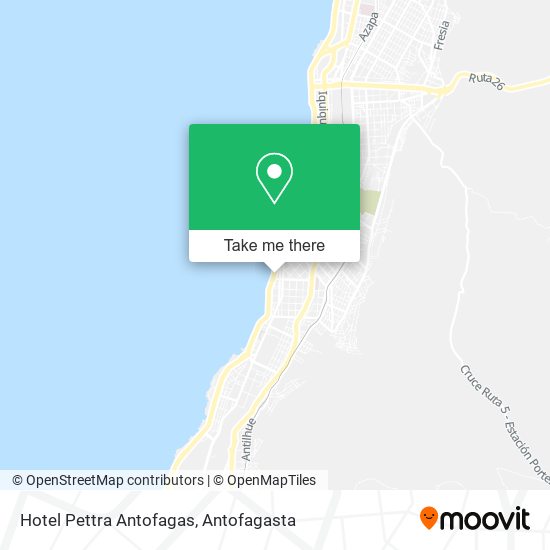 Hotel Pettra Antofagas map