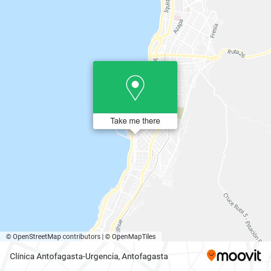 Mapa de Clínica Antofagasta-Urgencia