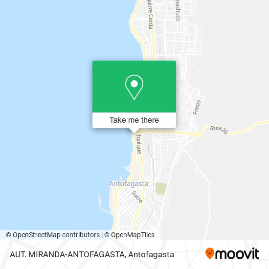 AUT. MIRANDA-ANTOFAGASTA map