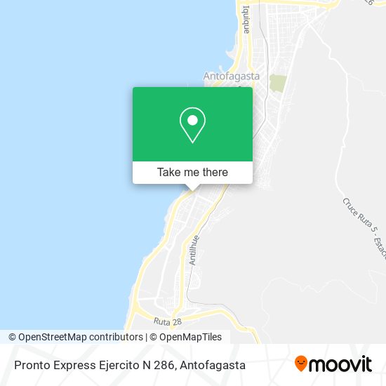 Pronto Express Ejercito N 286 map