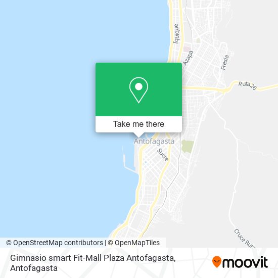 Mapa de Gimnasio smart Fit-Mall Plaza Antofagasta