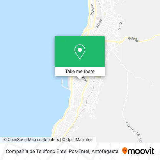 Mapa de Compañía de Teléfono Entel Pcs-Entel