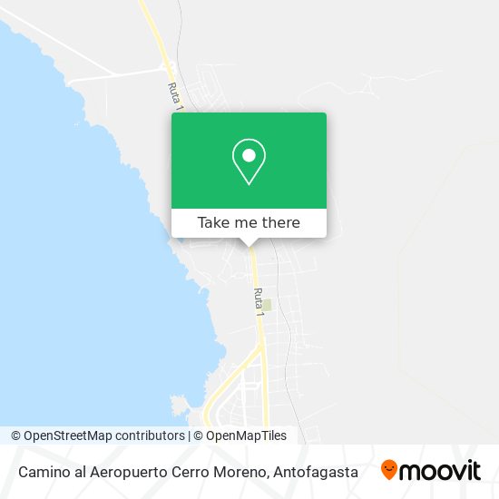 Mapa de Camino al Aeropuerto Cerro Moreno