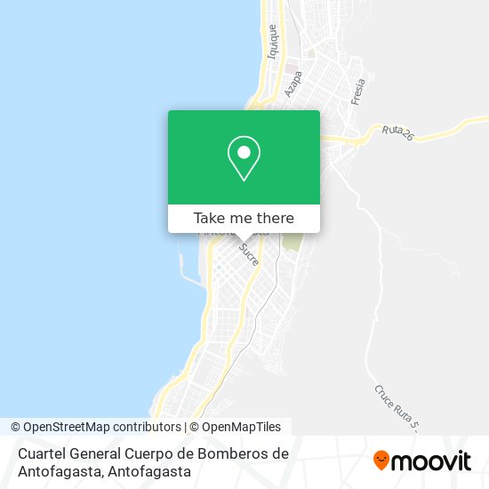 Cuartel General Cuerpo de Bomberos de Antofagasta map