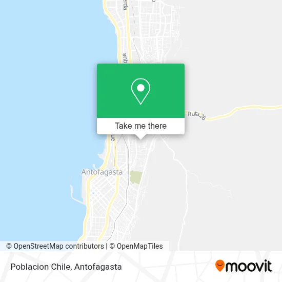 Poblacion Chile map