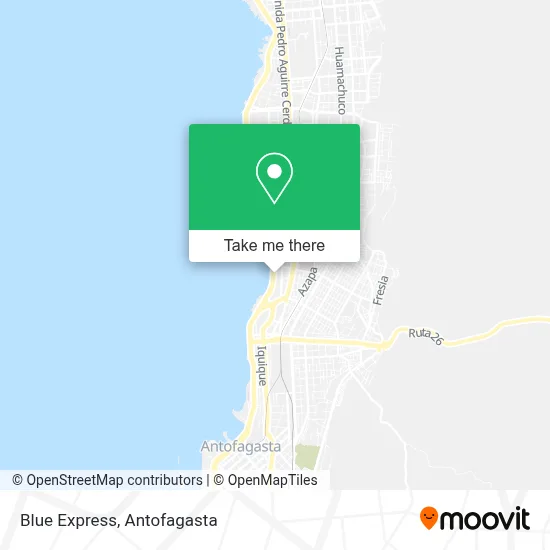 Blue Express map