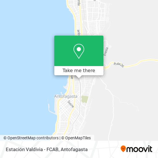 Mapa de Estación Valdivia - FCAB