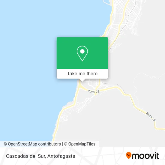 Mapa de Cascadas del Sur