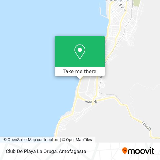 Club De Playa La Oruga map