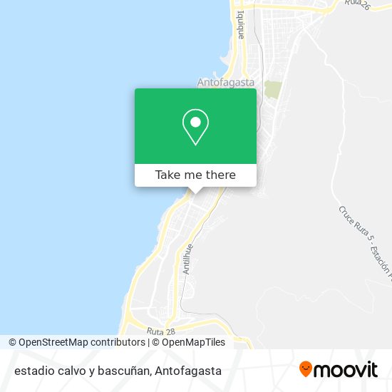 estadio calvo y bascuñan map