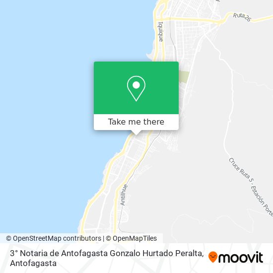 3° Notaria de Antofagasta Gonzalo Hurtado Peralta map