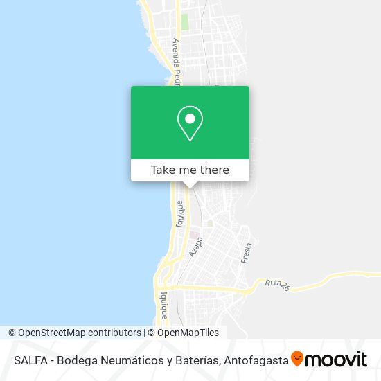 SALFA - Bodega Neumáticos y Baterías map