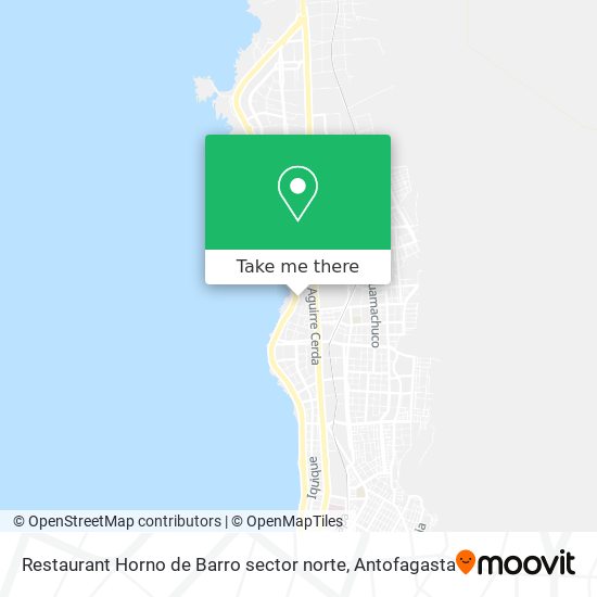 Restaurant Horno de Barro sector norte map