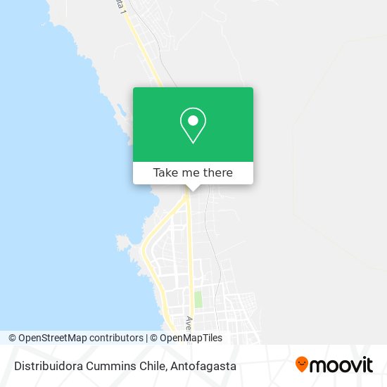 Mapa de Distribuidora Cummins Chile