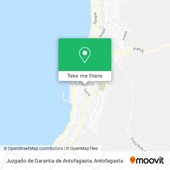 Mapa de Juzgado de Garantia de Antofagasta