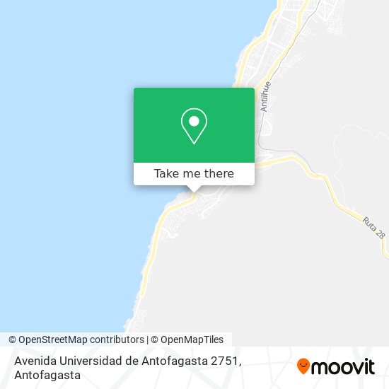 Avenida Universidad de Antofagasta 2751 map