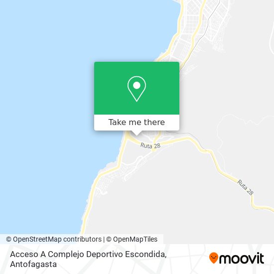 Mapa de Acceso A Complejo Deportivo Escondida