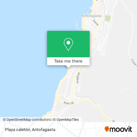 Playa caletón map