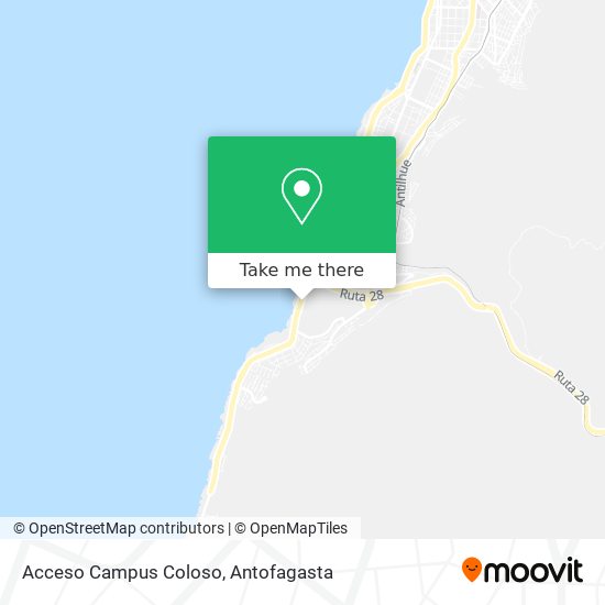 Acceso Campus Coloso map