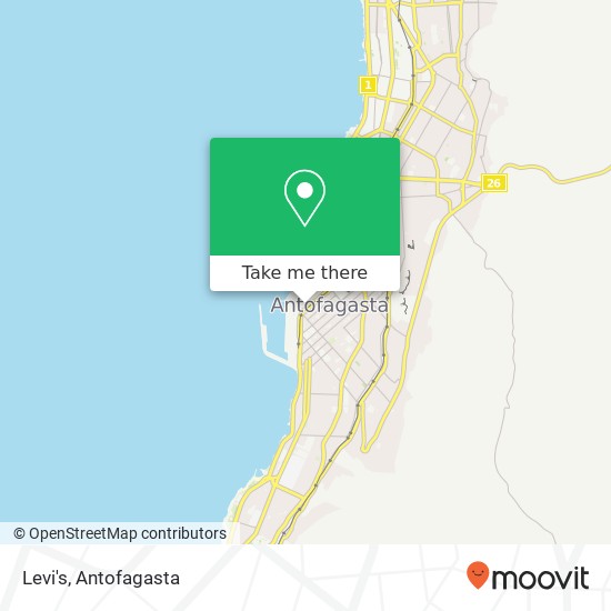 Mapa de Levi's, Calle Costanera 1240000 Antofagasta, Antofagasta, Antofagasta