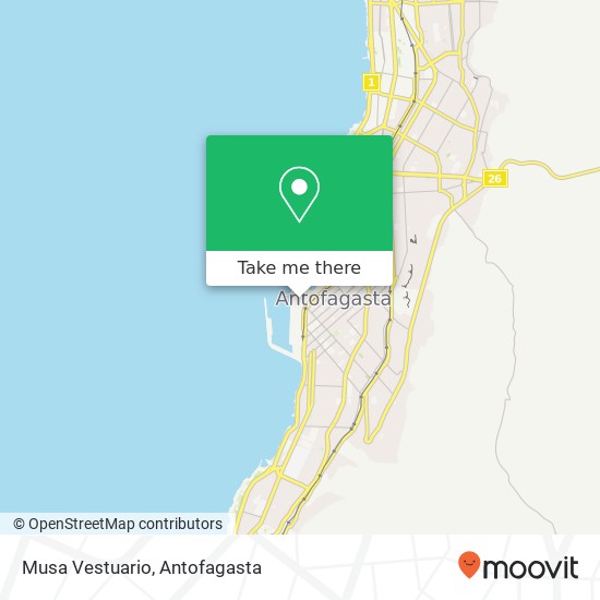 Musa Vestuario, Calle Costanera 1240000 Antofagasta, Antofagasta, Antofagasta map