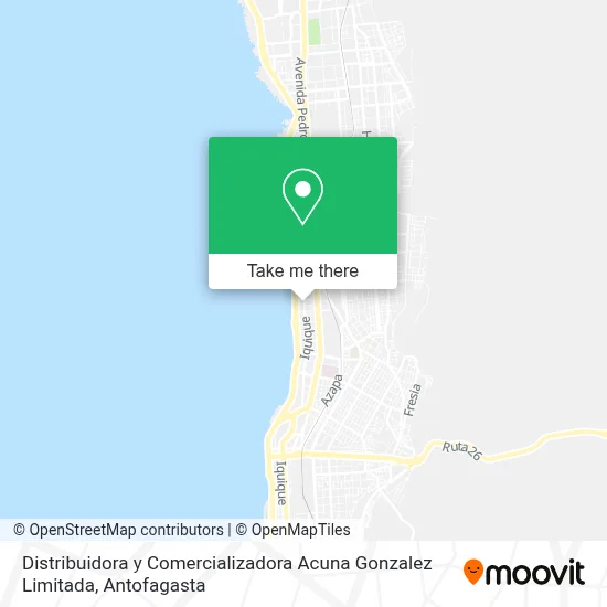 Mapa de Distribuidora y Comercializadora Acuna Gonzalez Limitada