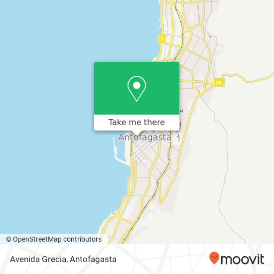 Mapa de Avenida Grecia