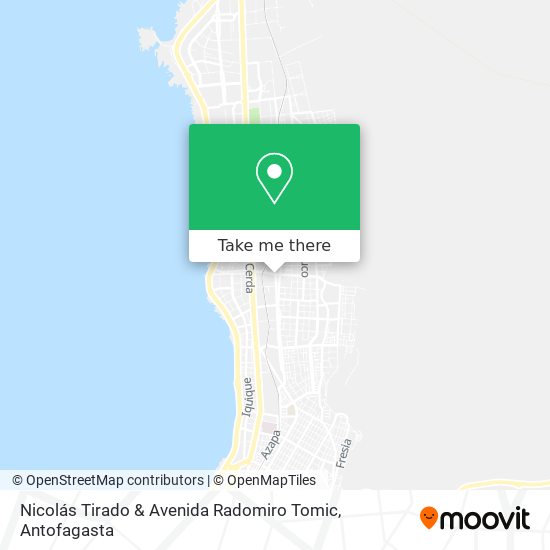 Mapa de Nicolás Tirado & Avenida Radomiro Tomic