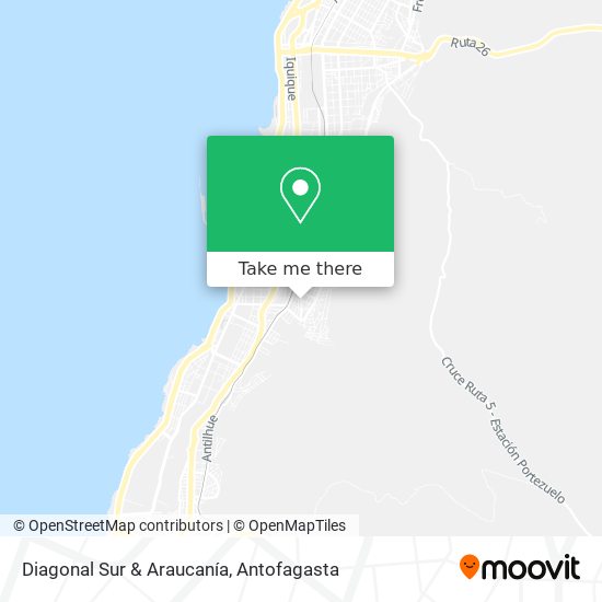Diagonal Sur & Araucanía map