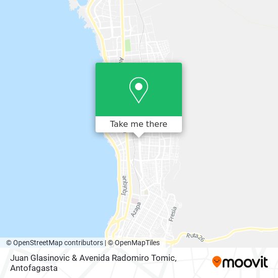 Juan Glasinovic & Avenida Radomiro Tomic map