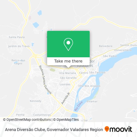 Arena Diversão Clube map