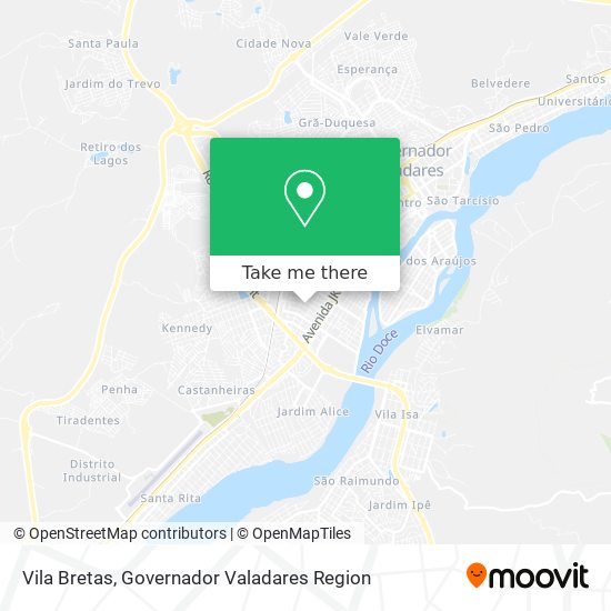Mapa Vila Bretas