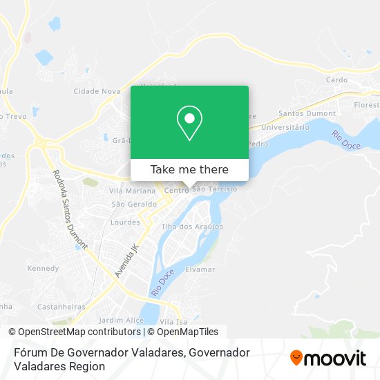 Mapa Fórum De Governador Valadares