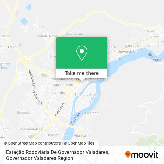 Mapa Estação Rodoviária De Governador Valadares