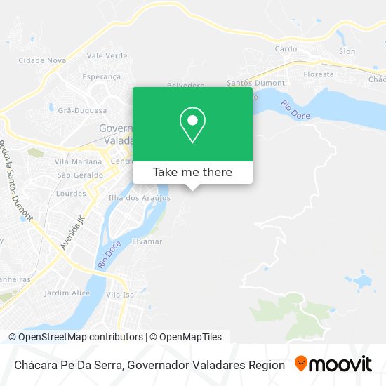Chácara Pe Da Serra map