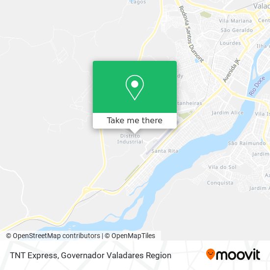 Mapa TNT Express
